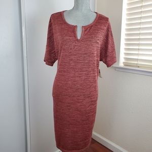 Old Navy Burnt Orange Midi Sweater Dress Large NWT